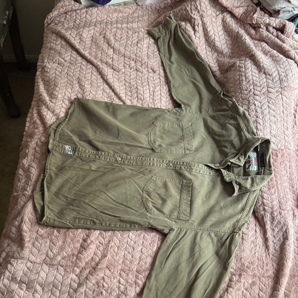 Men's Casual Button Down Shirt - Khaki